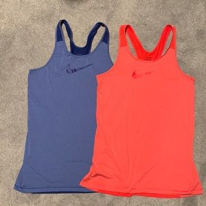 two Nike Pro dry fit work out tops